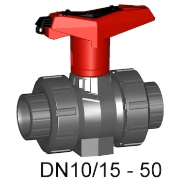 瑞士+GF+ 546型球閥，日標(biāo)PVC-U手動球閥, 帶可鎖定手柄