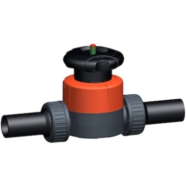 +GF+514型隔膜閥，PVC-U 帶PE100 SDR11電熔焊對焊端 公制