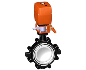 電動(dòng)塑料閥門 +GF+電動(dòng)蝶閥 141型凸耳式蝶閥，100-230V