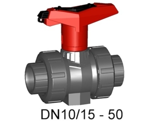 瑞士+GF+ 546型球閥，日標PVC-U手動球閥, 帶可鎖定手柄