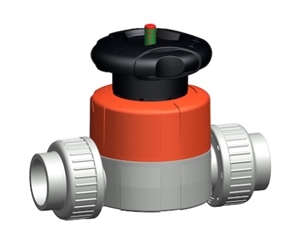 +GF+514型隔膜閥，PVC-C 帶膠粘承插端 美標 手動隔膜閥